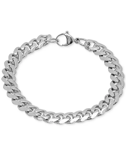 Мужской набор Steeltime: цепь 24″ и браслет 8″, серебристые