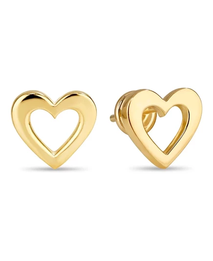 Серьги-гвоздики Devata Open Heart 14K, золотые