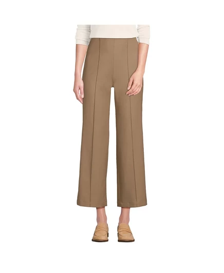 Женские укороченные брюки Lands End Bi Stretch, коричневые