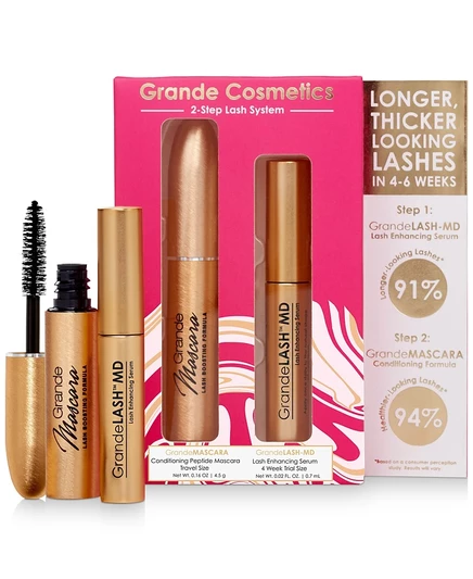 Набор для наращивания ресниц Grande Cosmetics, 2 шт., белый