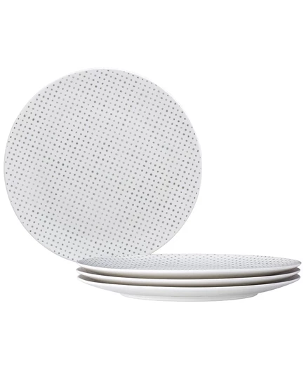 Обеденные тарелки Noritake Hammock Dots набор из 4, зеленые