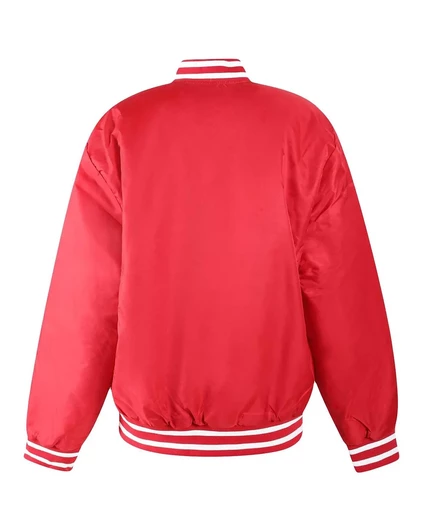 Женская куртка Hype and Vice Crimson Alabama Crimson Tide A-Game Varsity с полной застежкой на пуговицы. crimson