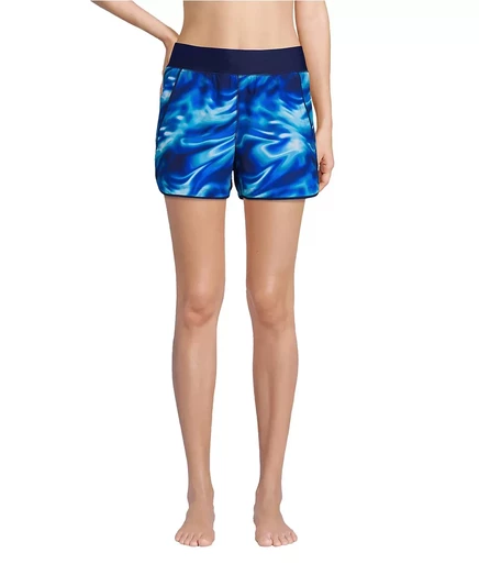  Женские шорты длиной 3 дюйма с трусиками navy/turquoise mosaic dot