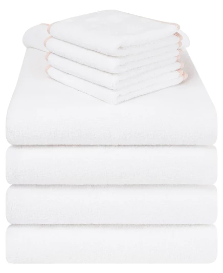 Детский набор полотенец American Soft Linen, 8 шт., розовый