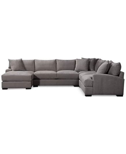 Диван угловой Furniture Rhyder 112″ с шезлонгом, серый