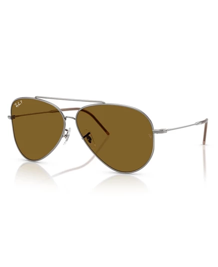 Унисекс солнцезащитные Ray-Ban Aviator RBR0101S, коричневые