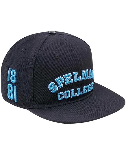 Мужская кепка-бейсболка Pro Standard Black Spelman College Jaguars с логотипом Evergreen Snapback черного цвета
