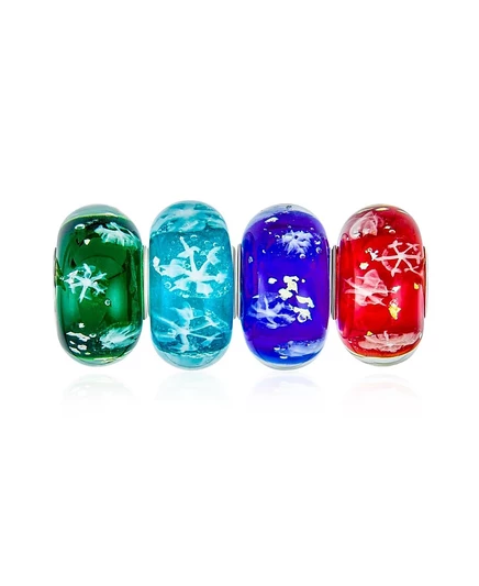 Набор шармов Bling Jewelry Snowflake Murano, разноцветные