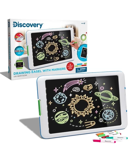 Светящийся мольберт Discovery Kids с 6 маркерами, белый