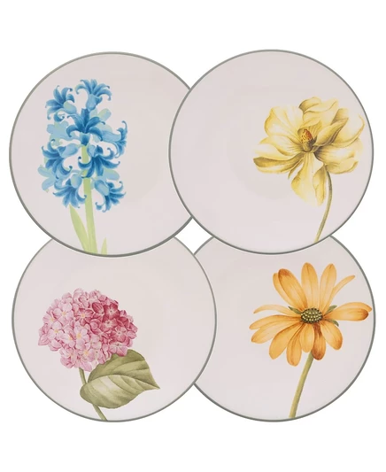Набор из 4 закусочных тарелок Noritake Colorwave Mini Floral, зеленые