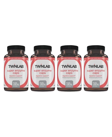 Пищевая добавка Twinlab Super Enzyme Caps, 50 капсул, коричневая