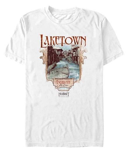 Мужская футболка с коротким рукавом Fifth Sun The Hobbit 2 Lake-Town с принтом white