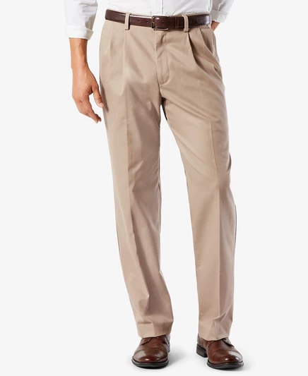 Мужские плиссированные брюки Dockers Easy Classic, бежевые