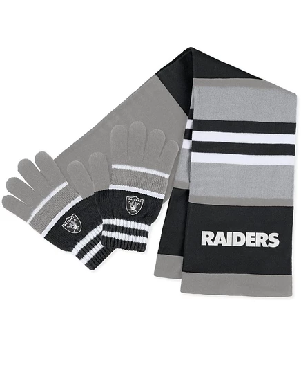 Женский набор шарф и перчатки WEAR by Erin Andrews Las Vegas Raiders, разноцветный