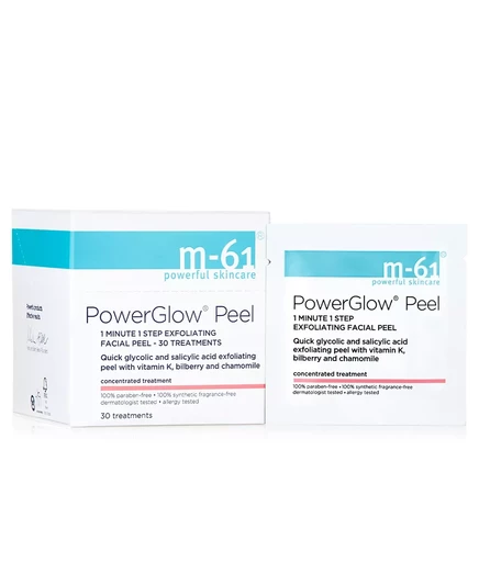 Пилинг PowerGlow Peel 1 минута, 1 этап отшелушивающего пилинга для лица, 30 процедур