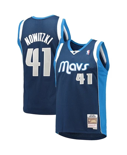 Мужская майка Mitchell & Ness Dirk Nowitzki, синяя