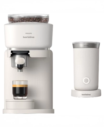 Кофемашина Philips Baristina автоматическая с молочником, белая