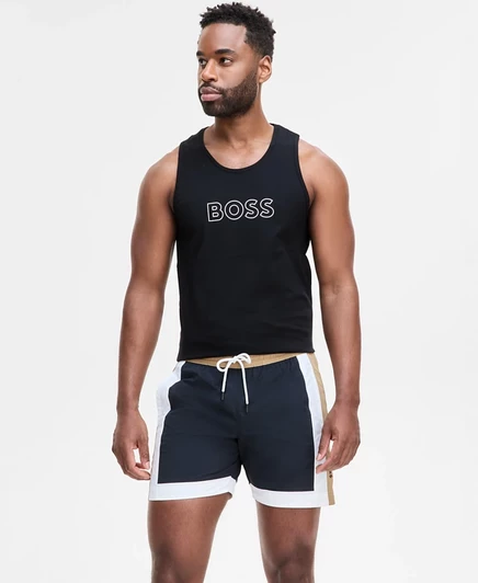 Мужские плавки-шорты Hugo Boss BOSS 5″, черные