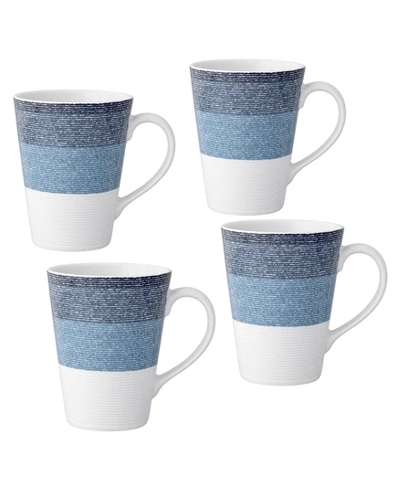 Набор из 4 кружек Noritake Colorscapes Layers, 355 мл, синие
