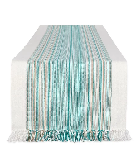 Дорожка для стола Design Imports, бахрома, 14″×72″, синяя