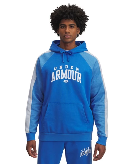 Мужская толстовка с капюшоном under armour rival, синяя