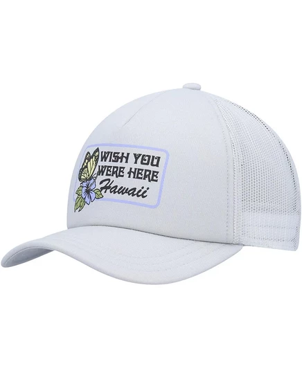 Женская шапка RVCA Women's Grey Wish You Were Here из пенопласта для дальнобойщиков, серая