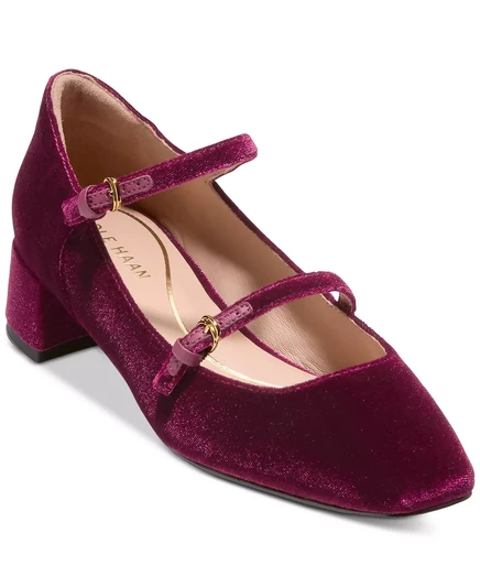  Женские туфли-лодочки Mary Jane от Paxton с пряжками black cherry velvet