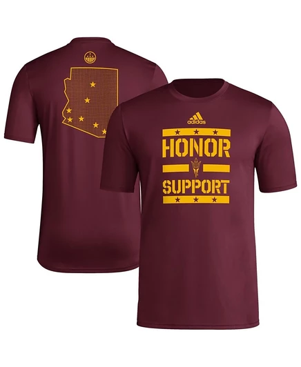 Мужская футболка Adidas Arizona State Sun Devils, бордовая