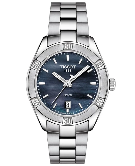Женские часы Tissot PR 100 Sport Chic, 36 мм, серые