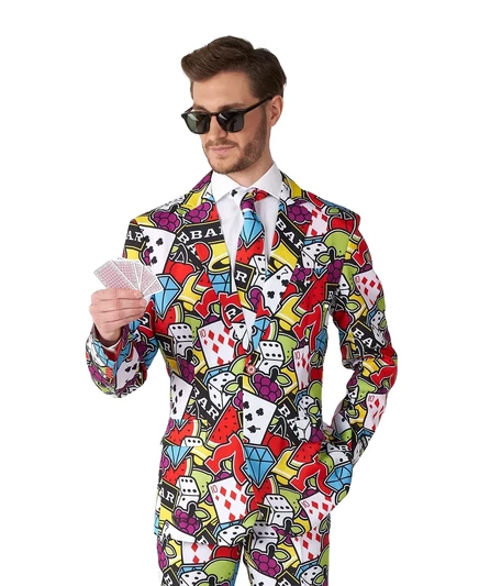 Мужской костюм Suitmeister на День святого Валентина - Love Costume - Приталенный крой - Белый multicolor