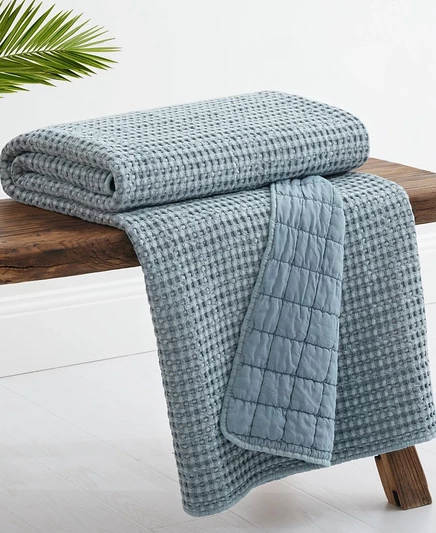 Стеганый плед Levtex Mills с вафельной вышивкой, 60