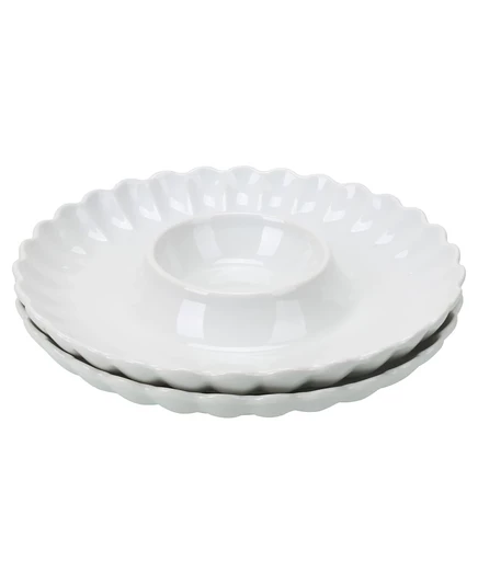 Набор из 2 тарелок BIA Cordon Bleu Petal Chip-N-Dip 30 см, белый
