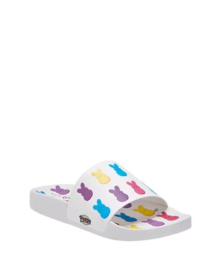  Женские босоножки-горки Peeps Bunny с круглым носком white multi- manmade