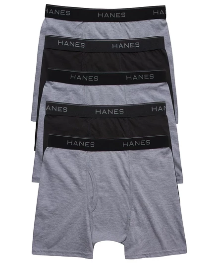 Мальчикам трусы-боксеры Hanes (набор 5 шт.), разноцветные