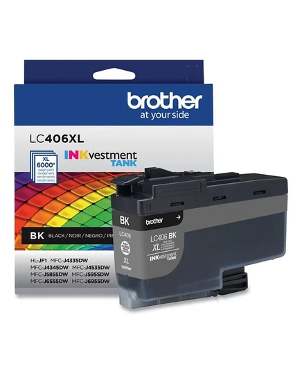 Чернила Brother LC406XLBKS с высоким расходом чернил на 6000 страниц черного цвета