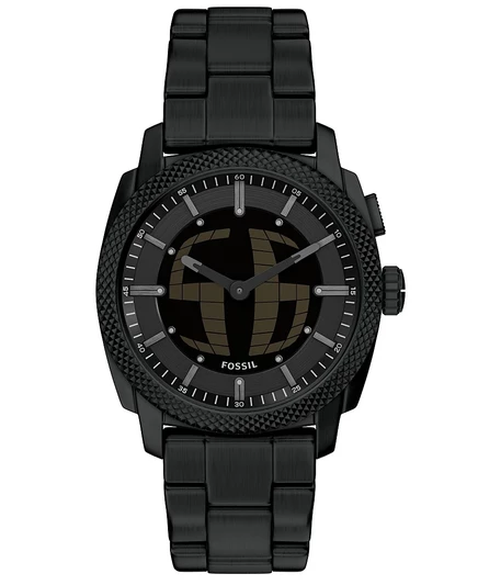 Мужские часы Fossil Machine Big Tic Black из нержавеющей стали, 41 мм черного цвета