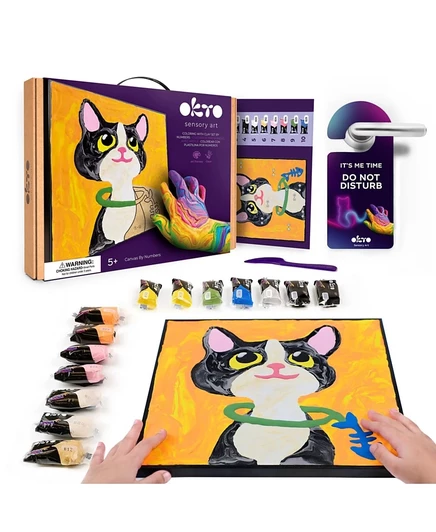 Набор для лепки Wise Elk OKTO 29×29 см, кошка, разноцветный