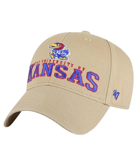 Мужская бейсболка '47 Brand Powell MVP Kansas Jayhawks, хаки