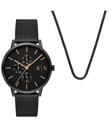 Мужские часы Armani Exchange с многофункциональным циферблатом, черные