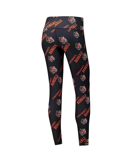 Женские черные трикотажные леггинсы для сна с ярким принтом Cincinnati Bengals Breakthrough от Concepts Sport black