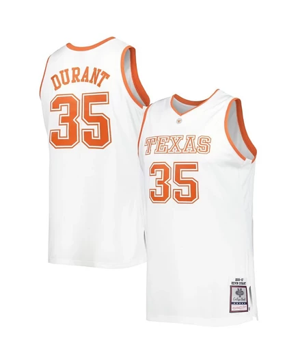 Мужская майка Mitchell & Ness от Kevin Durant Texas Longhorns Authentic 2006 года белого цвета.