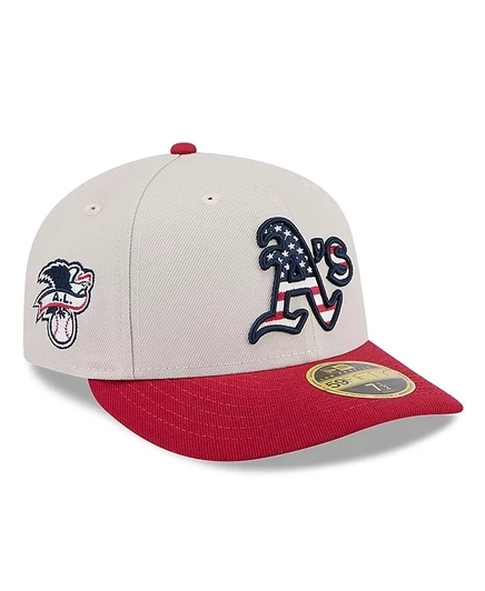 Мужская бейсболка New Era 59FIFTY Oakland Athletics, красная
