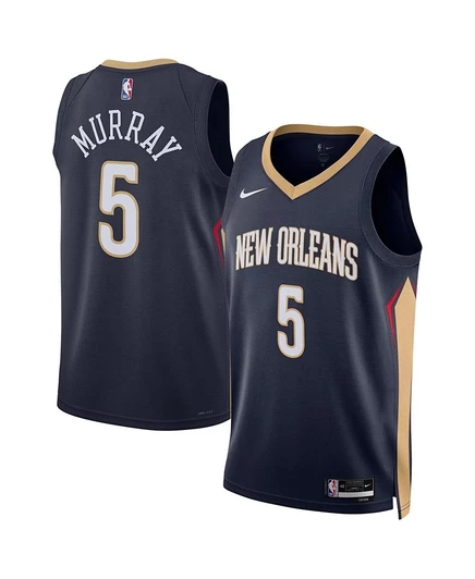 Унисекс джерси Nike Dejounte Murray New Orleans Pelicans 2024, синий