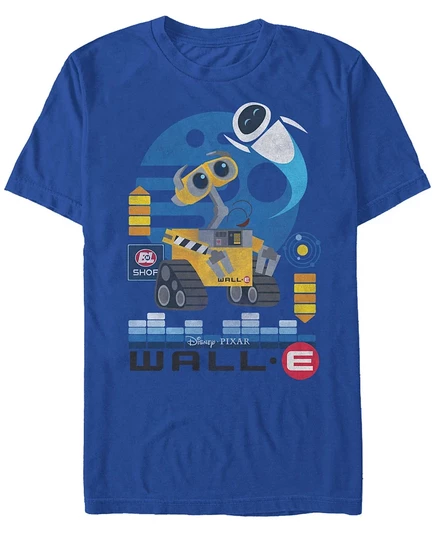 Мужская футболка с коротким рукавом Wall-E Geometric Play от Disney Pixar, синяя
