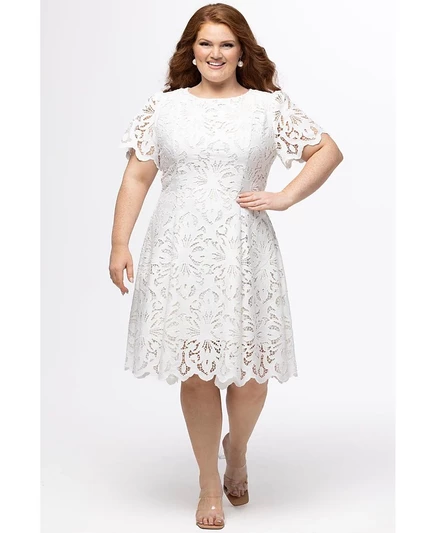 Женское кружевное платье Celebrations by Sydney's Closet, белое