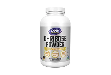 Порошок D-рибозы NOW Foods, 100% чистый, 1 фунт, без цвета