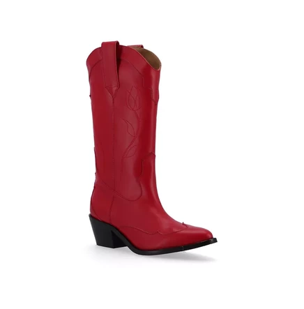  Женские кожаные сапоги Liberty red