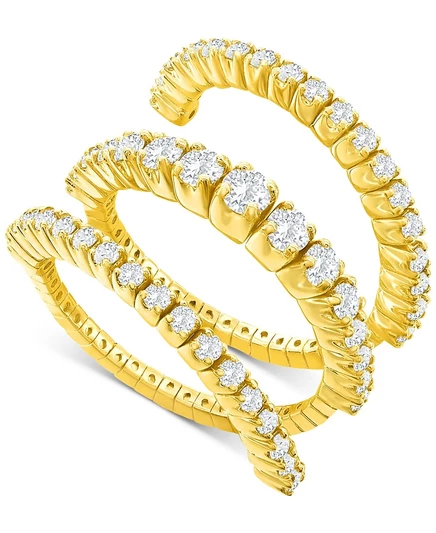Кольцо-спираль Macy's с бриллиантами 1,5 карат в 14k, золотое