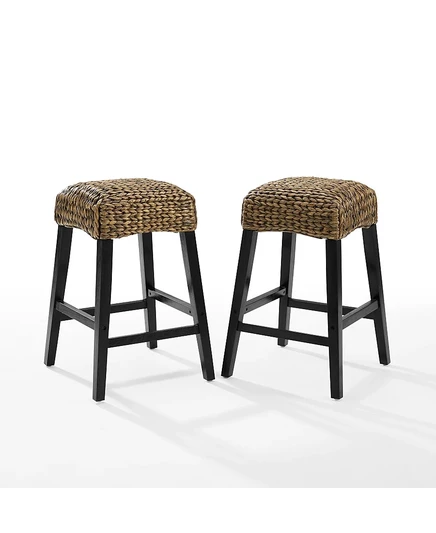 Барный стул Crosley Edgewater без спинки 2 шт, коричневый
