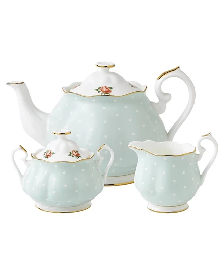 Чайный сервиз Royal Albert Old Country Roses в горошек из 3 предметов без цвета